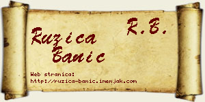 Ružica Banić vizit kartica